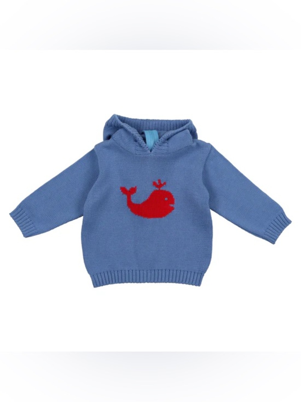 CARRIAGE BOUTIQUE blue whale knit hoodie